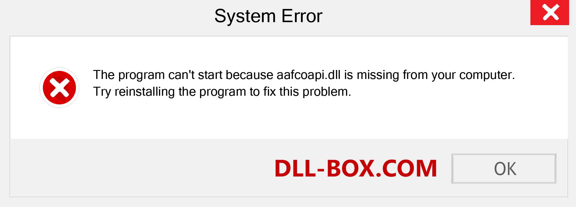  aafcoapi.dll file is missing?. Download for Windows 7, 8, 10 - Fix  aafcoapi dll Missing Error on Windows, photos, images